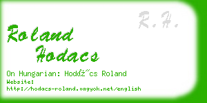 roland hodacs business card